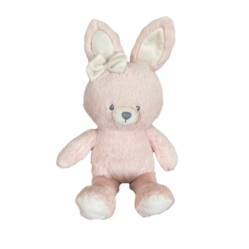 Baby Gund Roise the Bunny Rabbit Plush Pink White Bow Stuffed Animal 6066016